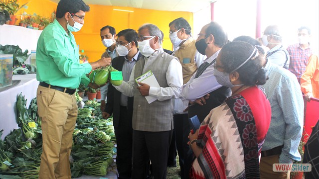 The Director of Agriculture, Govt. of West Bengal and other dignitaries at the RAKVK vegetable competition stall of the Agriculture Exhibition